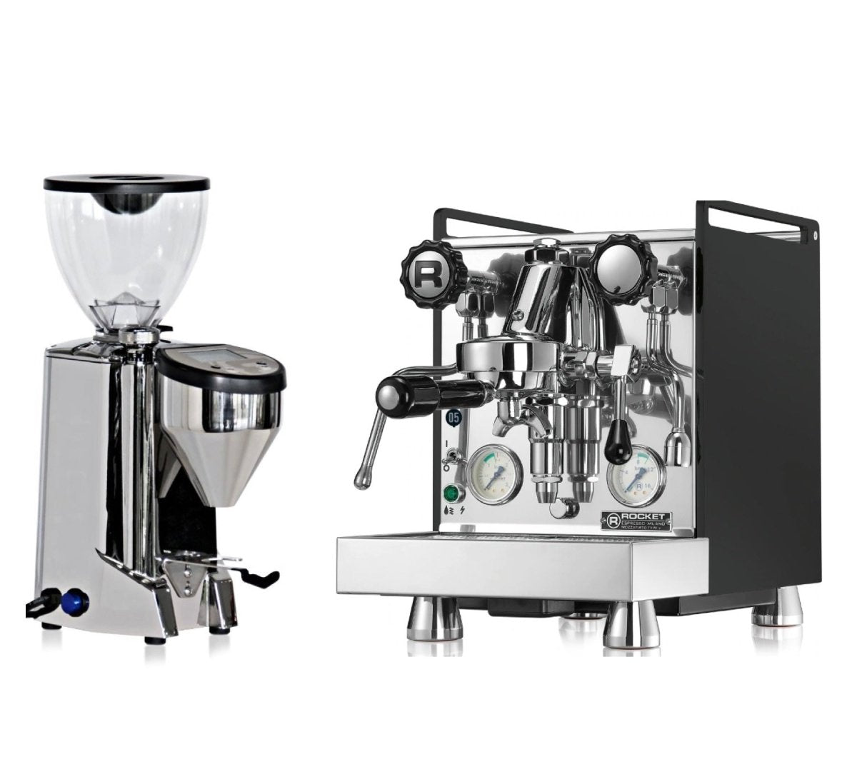 Rocket Mozzafiato Crono V and Rocket Fausto Grinder (Bundle) - Café Liégeois